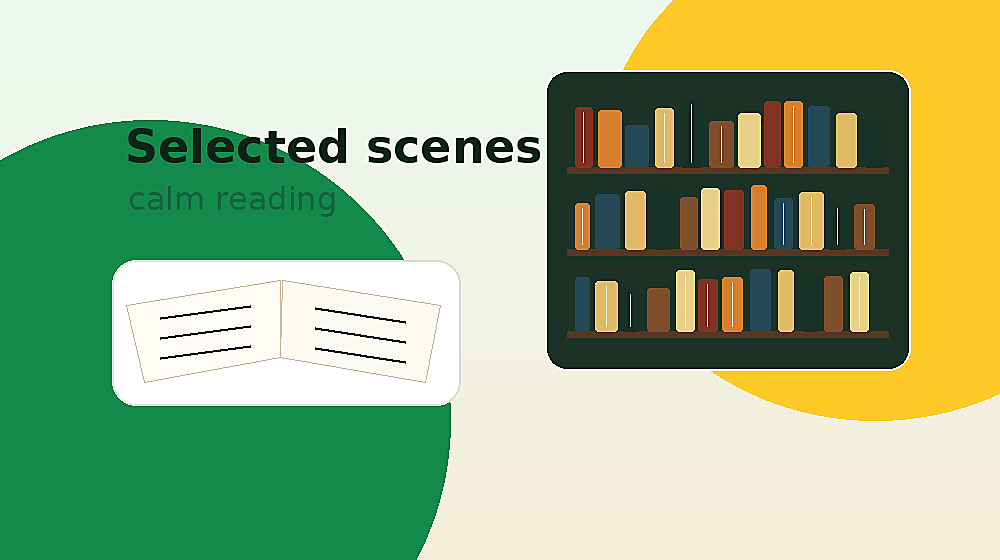 A calm reading entrance for story discovery
